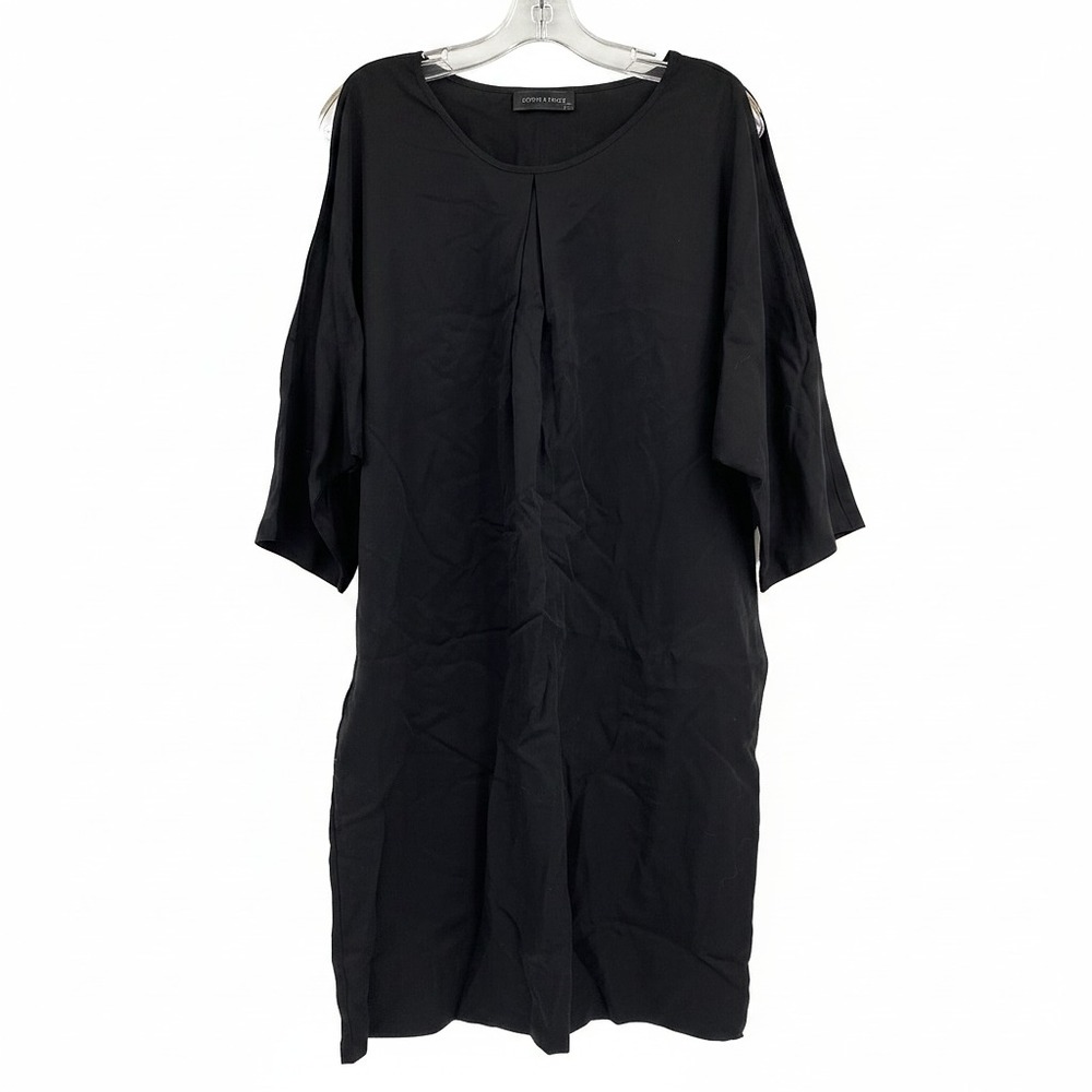 Storm & Marie Black Cold Shoulder Boat Neck Mini Dress | Womens L